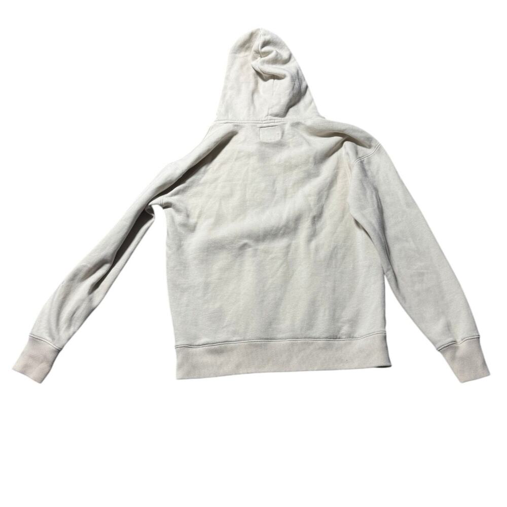 Abercrombie & Fitch Hoodie Mens S Cream Relaxed Soft A&F Fleece Graphic Pullover - Picture 3 of 16